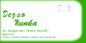 dezso munka business card